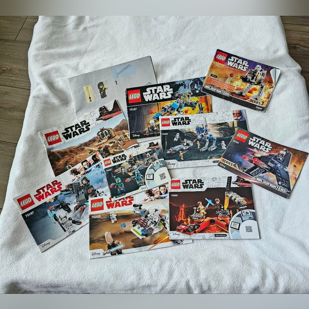 10 LEGO Star Wars Instruction Manual Booklets